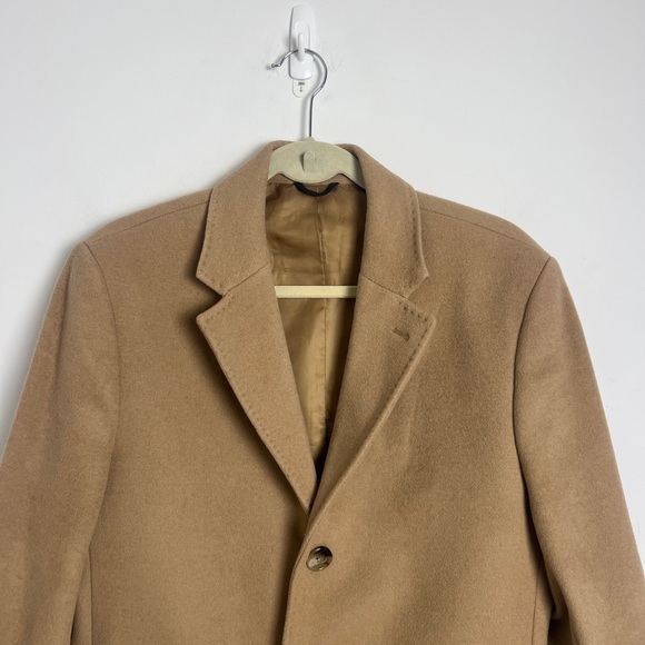 Lauren Ralph Lauren Men's 37/S Camel Italian Fabric Wool Cashmere Blend Overcoat - Picture 4 of 11